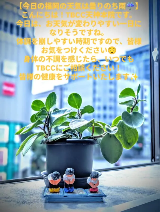 【今日の福岡の天気は曇りのち雨☔️】