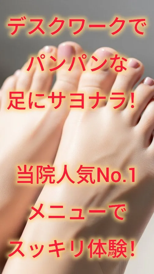 デスクワークでパンパンな足にサヨナラ！当院人気No.1メニュ...